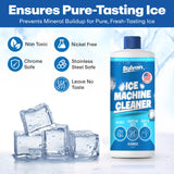 Sylvan Ice Machine Cleaner and Descaler | 2x 16 oz (8 uses) | Free Cloth | Made in USA | Nickel Safe Ice Maker Cleaner and Descaler | Universal
