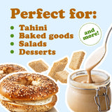 Food to Live Organic Hulled Sesame Seeds, 8 Pounds - Whole Raw White Sesame Seeds, Non-GMO, Kosher, Vegan, Unroasted, Bulk. High in Iron, and Calcium