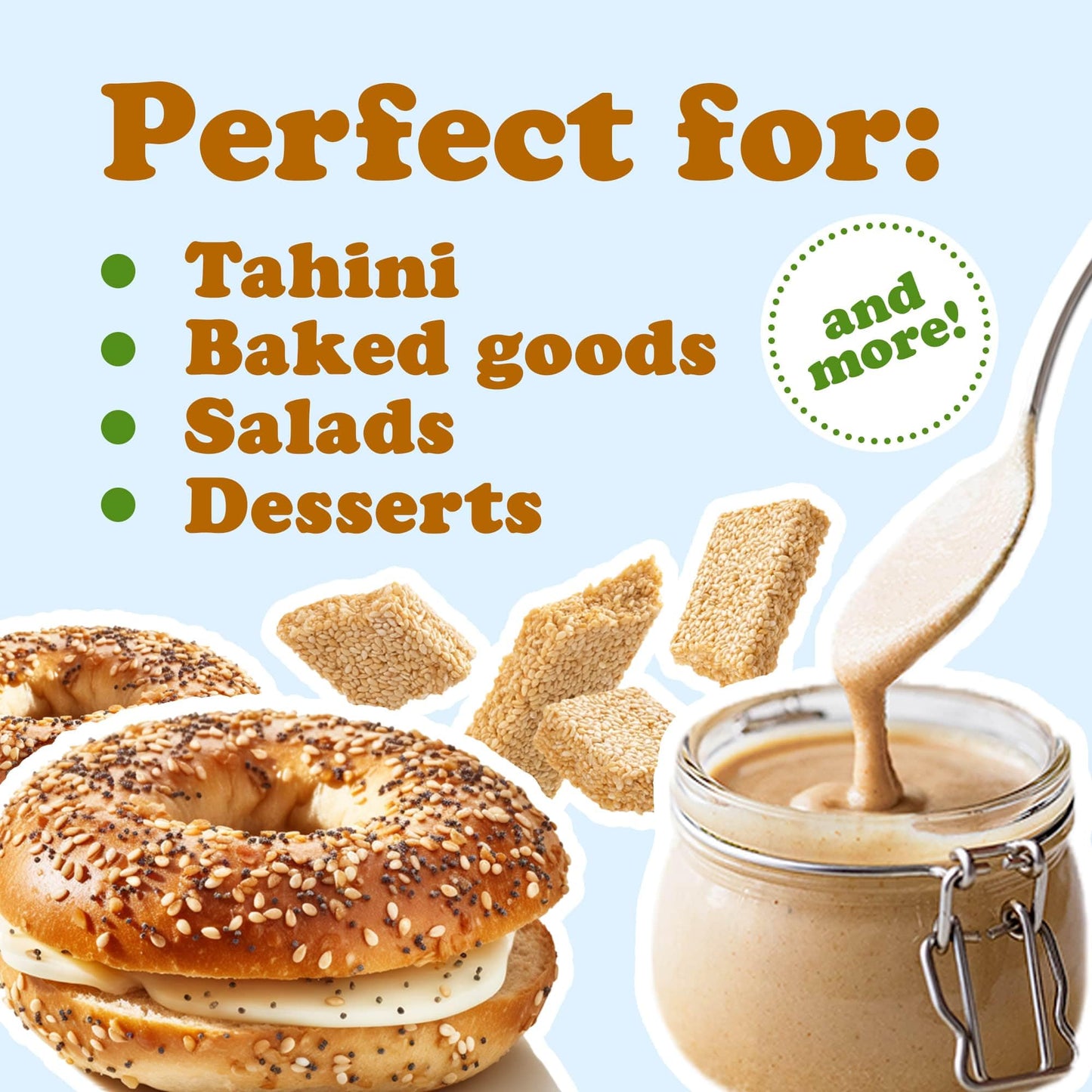 Food to Live Organic Hulled Sesame Seeds, 12 Pounds - Whole Raw White Sesame Seeds, Non-GMO, Kosher, Vegan, Unroasted, Bulk. High in Iron,