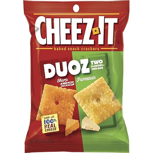 CheezIt Duoz Cheddar Jack Baby Swiss 4.3 Ounce(Pack of 6)