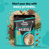 True Elements Muesli Sugar Free 1kg - Packed with 13.5g Plant Protein | Breakfast Cereal | No Added Sugar