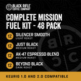 Black Rifle Coffee Company Supply Drop Variety Pack (48 Count of K Cups) - Silencer Smooth, AK Espresso, Just Black, & BeyondBlack KCup Pods - K Cups