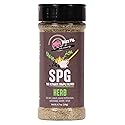 Dizzy Pig SPG Herb (Salt, Pepper & Garlic) Seasoning Rub (8oz Shaker) - Seasons 30+lbs of Food - Hand Made in the USA - MSG Free, Gluten Free