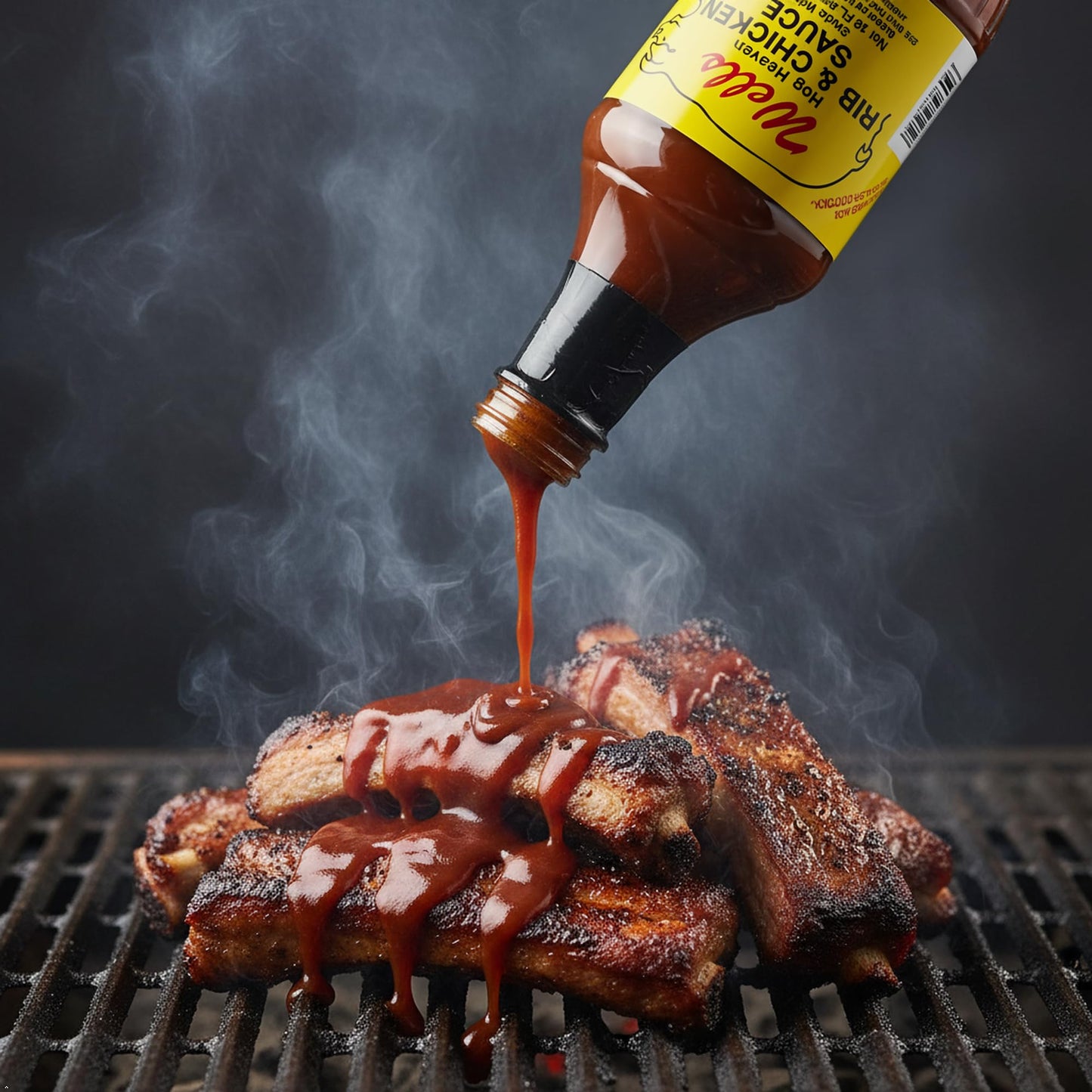 Wells Hog Heaven Barbecue Sauce Rib & Chicken Sauce (16 Fluid Ounces) - Carolina Vinegar Based - No High Fructose Corn Syrup