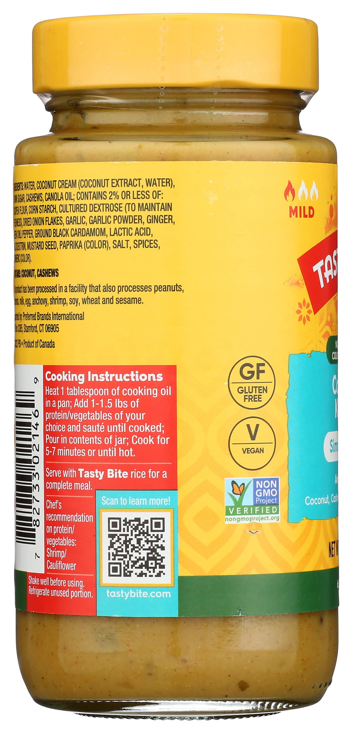 TASTYBITE Coconut Korma Simmer Sauce, 13 OZ