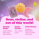 Katjes Cosmic Visions, Tangy Vegan Gummy Candy, Wildly Good Soft & Flavorful, Sweet and Sour Gummies, Colorful Celestial Shapes, No Artificial Dyes or