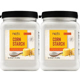 Roots Circle 100% Pure Corn Starch | 2 [17oz] Airtight Containers | All Natural Thickener for Soups, Stews, Gravy, Baking Pies, Puddings & Cakes |