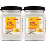 Roots Circle 100% Pure Corn Starch | 2 [17oz] Airtight Containers | All Natural Thickener for Soups, Stews, Gravy, Baking Pies, Puddings & Cakes |