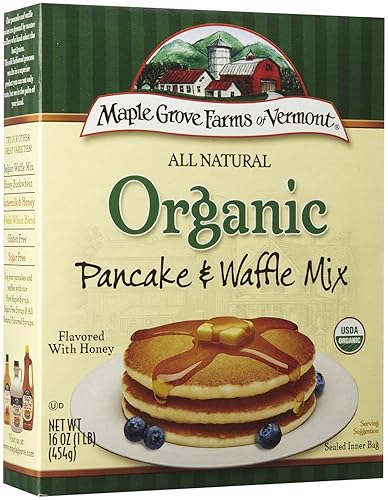 Maple Grove Farms Organic Pancake & Waffle Mix with Honey, 16 Ounce