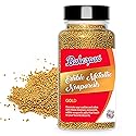 Bakerpan Edible Gold Nonpareils Sprinkles for Cupcakes, Gold Sprinkles Edible for Cake Decorating - 5.1 Ounces (Made in USA)