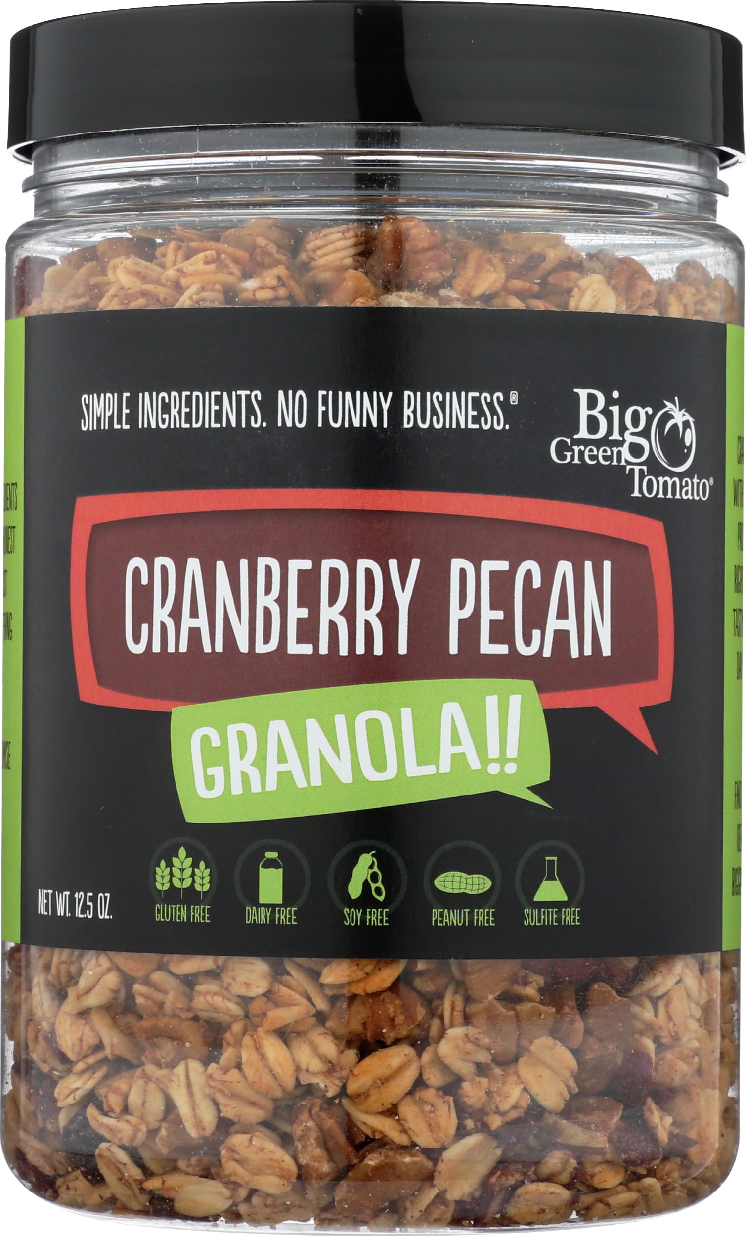 Granola!! Cranberry Pecan: Gluten, Peanut, Soy, Dairy, & Sulfite Free, 12.5oz from Big Green Tomato