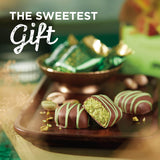 RUSSELL STOVER Valentine's Day Dubai Style Milk Chocolate Candy Pistachio & Kataifi Heart Gift Box, 4.75 oz.