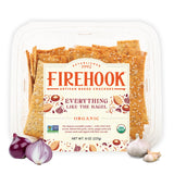 Firehook Everything Like the Bagel Crackers - Artisan Baked, Uniquely Crunchy, Inspired by Classic Bagel Seasoning - Organic, Non-GMO, Kosher- 8 oz