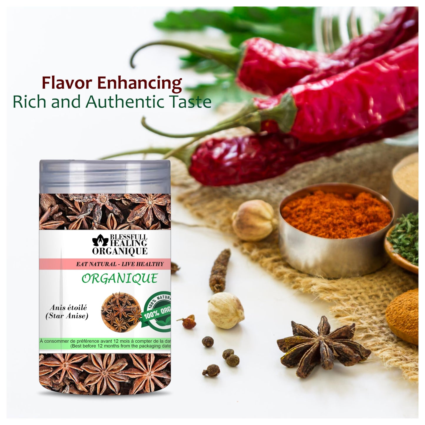 Blessfull Healing Organic Star Anise 30 Gram