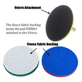 13 Pieces 4 Inch Drill Scouring Pads Cleaning Kit-4 Kinds of Abrasive Buffing Pads-4-Inch Disc Pad Holder with 12 Scrubbing Pads-Great for Cleaning