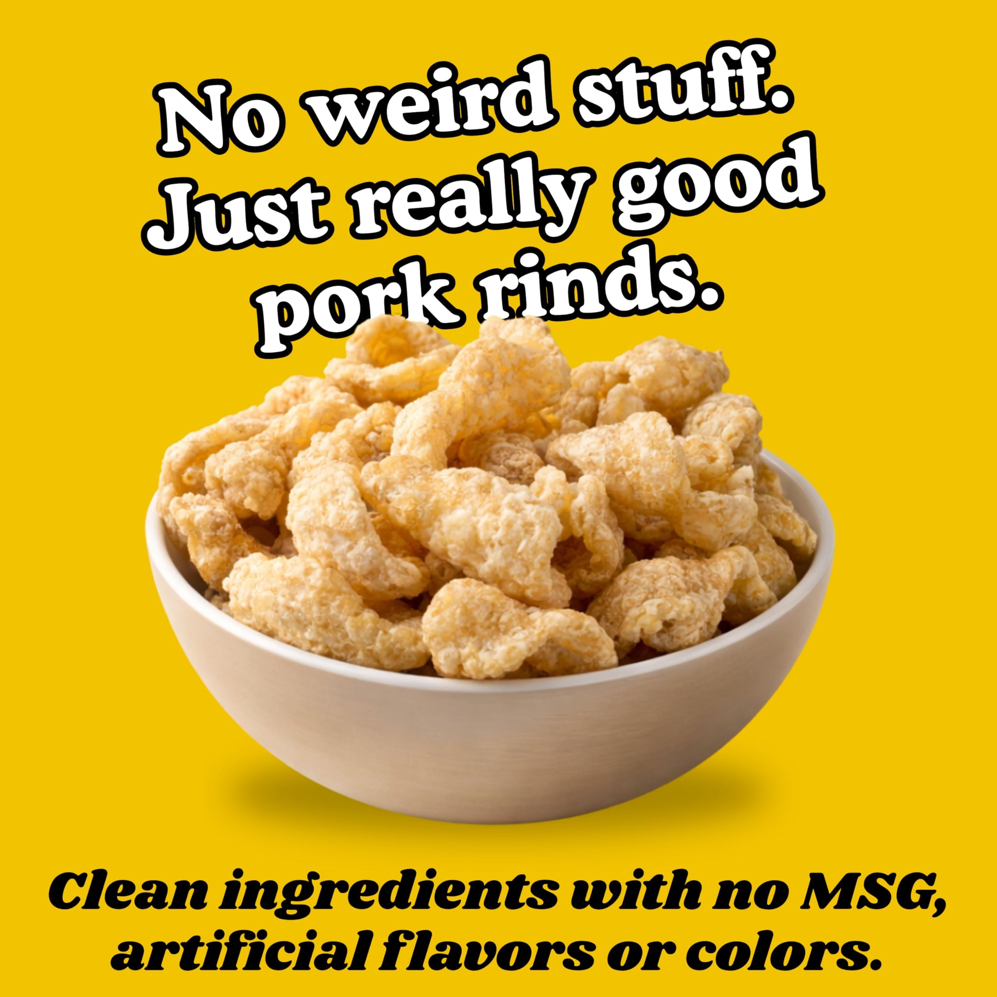 Pork King Good Pork Rinds (Chicharrones) (White Cheddar, 4 Pack)