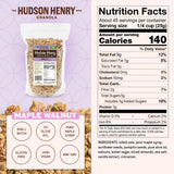 Hudson Henry Maple Walnut Granola | Gluten Free Granola with Nuts and Seeds | Vegan, Non-GMO & Small Batch Baked with Pure Maple Syrup & Extra Virgin