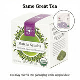SUGIMOTO TEA Japanese Organic Sencha with Matcha Green Tea Bags 12 Count