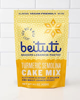 Beituti Turmeric Cake Mix with Semolina, Lebanese Sfouf Dessert, Vegan & Dairy Free, Just Add Oil & Milk, 14.1 oz 1-Pack