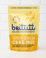 Beituti Turmeric Cake Mix with Semolina, Lebanese Sfouf Dessert, Vegan & Dairy Free, Just Add Oil & Milk, 14.1 oz 1-Pack