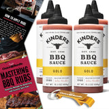 Kinder’s Gold BBQ Premium Barbecue Sauce 4 Pk (61.2 oz) Great to Dip Toss Glaze & More + Barbecue Masters & Bottle Opener (6 Items)!