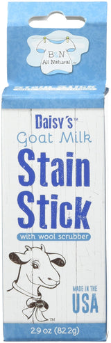 B&N All Natural Daisy's Goat Milk Laundry Stain Remover Stick, White, 2.9 Oz