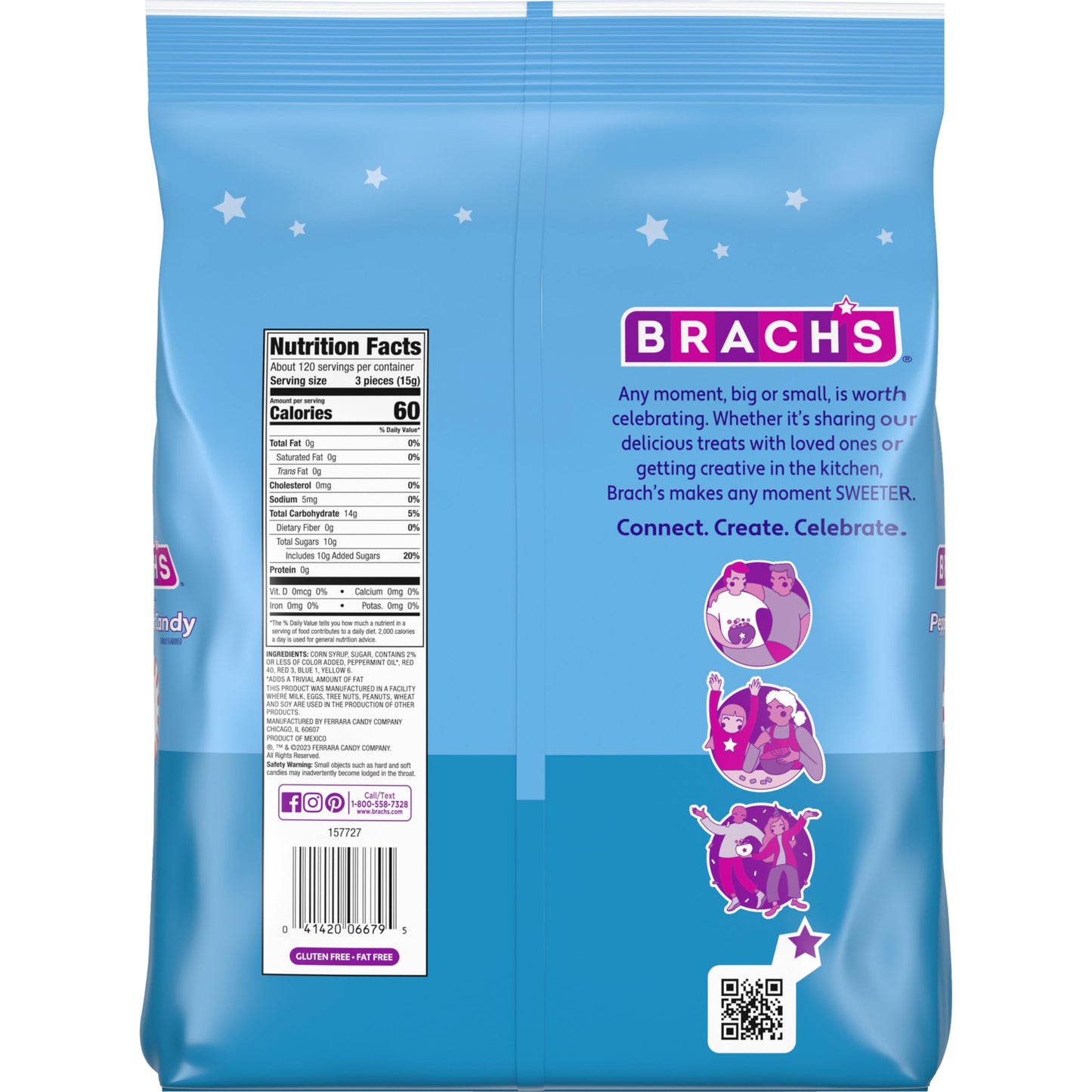 Brach's Star Brites, Peppermint, Individually Wrapped, Made With Real Peppermint Oil, 64oz, 360ct