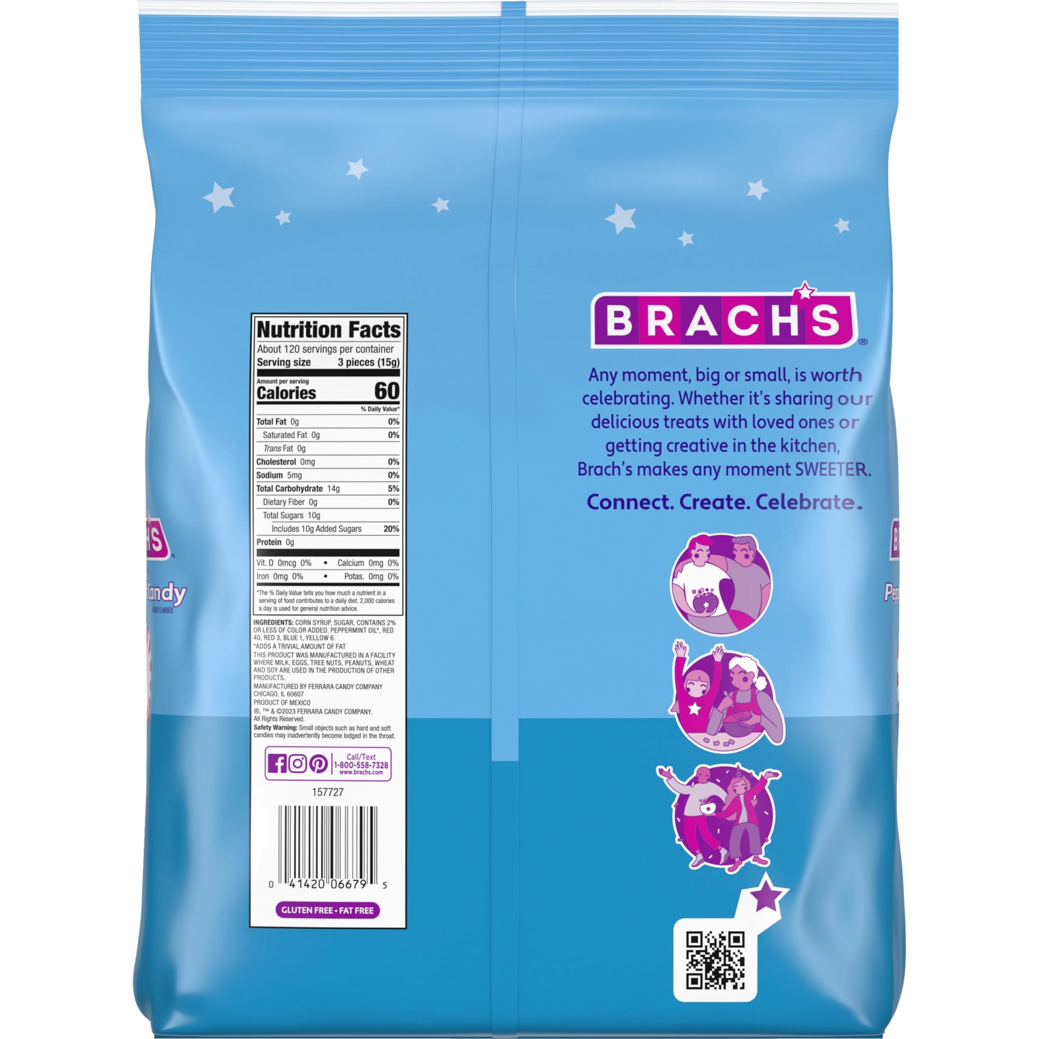 Brach's Star Brites, Peppermint, Individually Wrapped, Made With Real Peppermint Oil, 64oz, 360ct