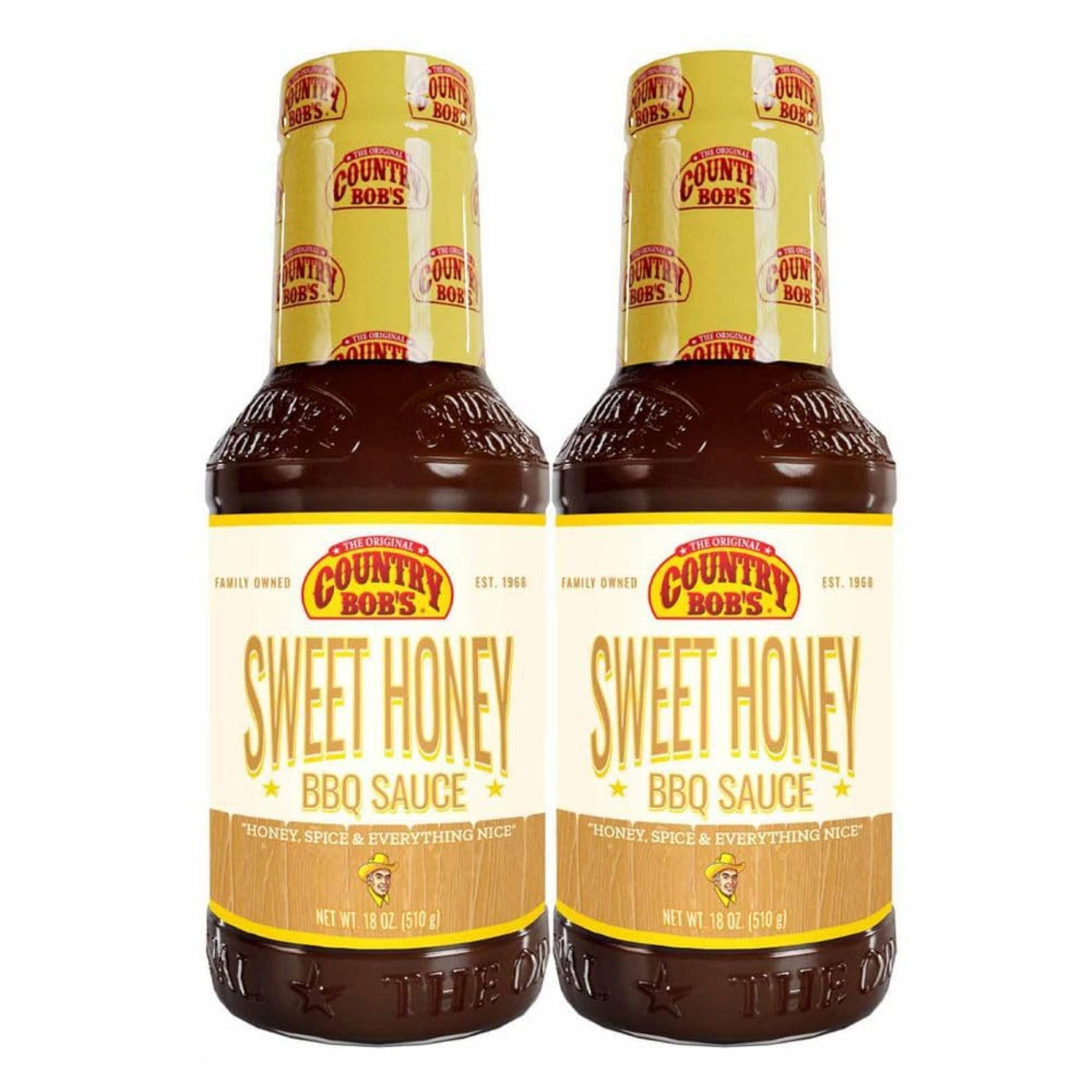 Country Bob's - Sweet Honey Barbecue Sauce - 18 oz (Pack of 2)