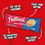 Festival Vanilla Cookies, Vanilla Cream Sandwich, 14.22 oz (Pack of 3)
