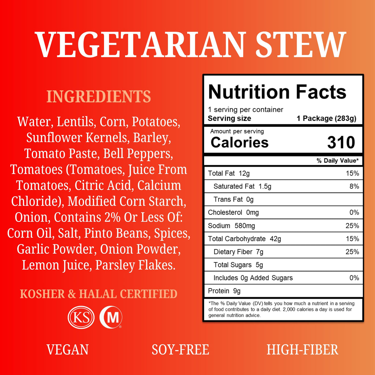 My Own Meals Vegetarian Stew