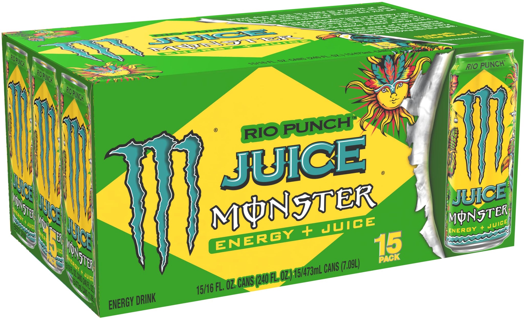 Monster Energy Juice Rio Punch, Energy Drink, 16 Ounce