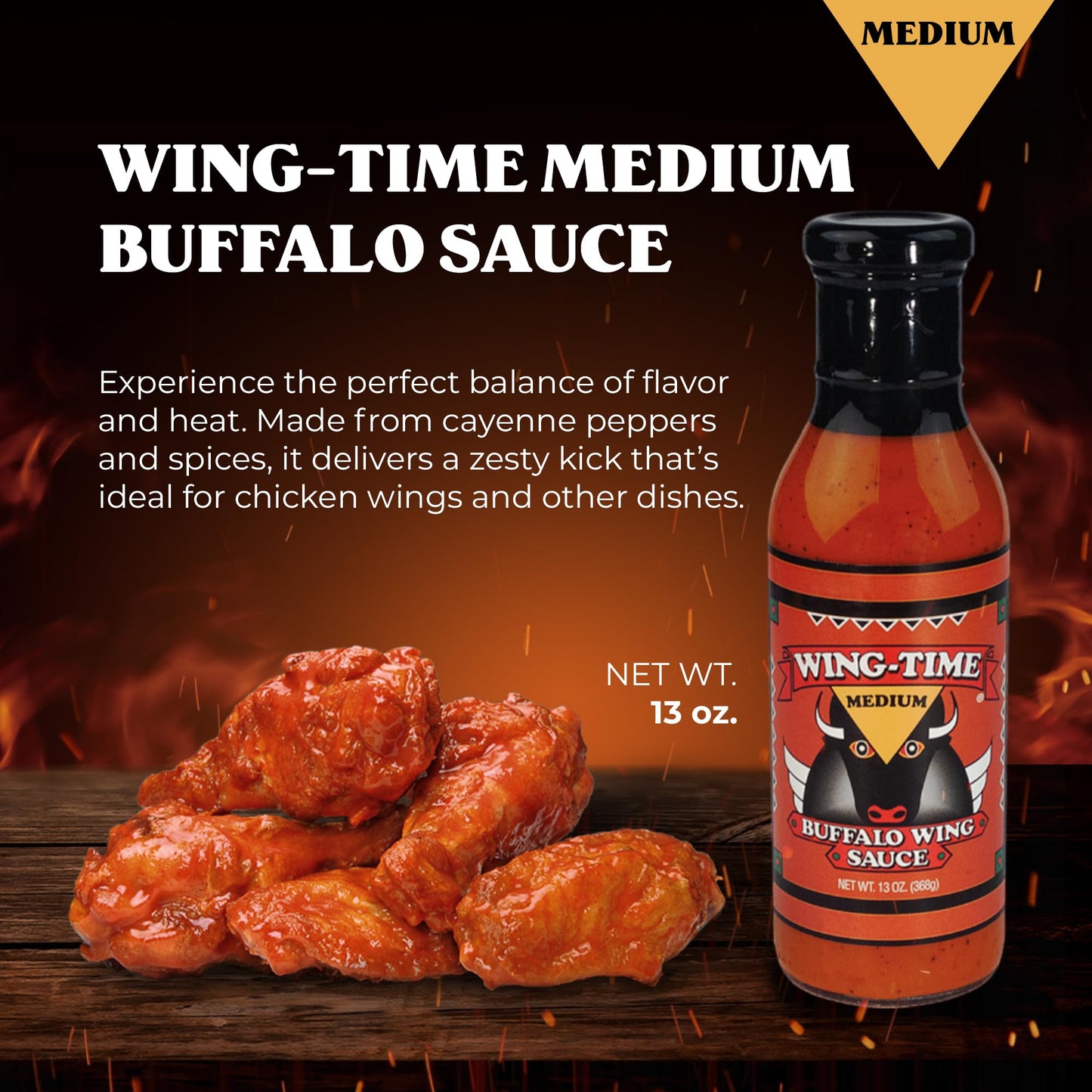 Wing-Time Buffalo Wing Sauce Medium (12)