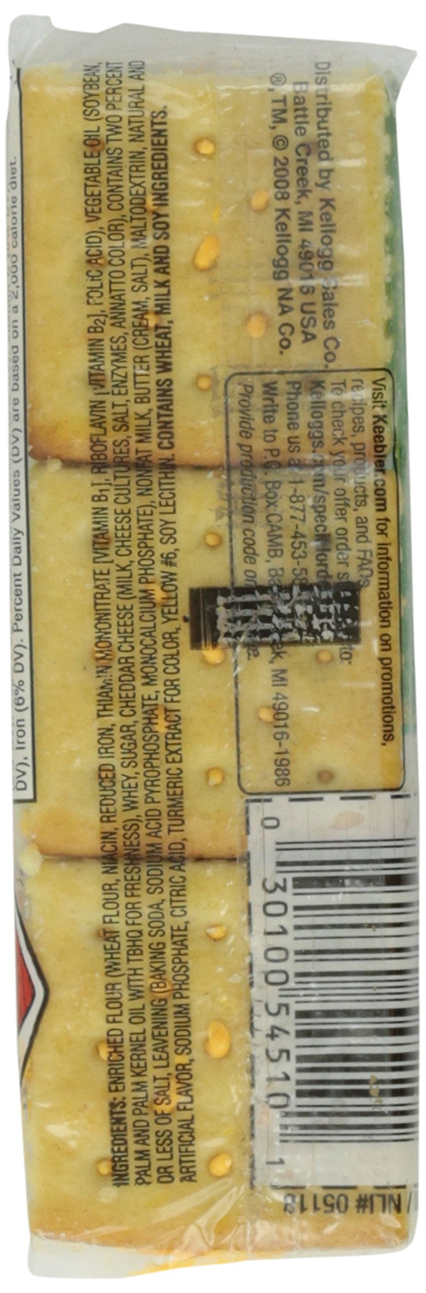 Keebler Cracker Sandwiches to Go - Club & Cheddar - 1.38 Ounce (Pack of 16)
