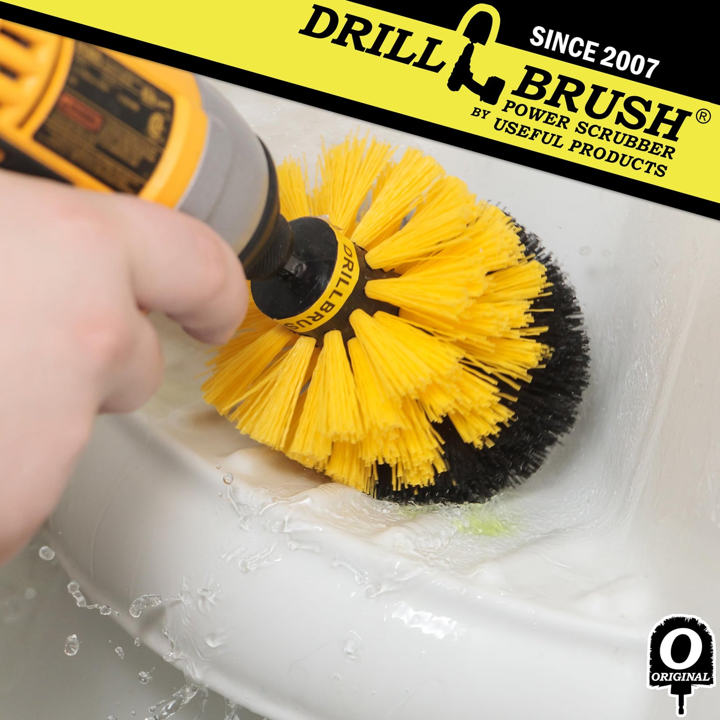 Drill Brush - Bathroom Cleaning Accessories - Shower Cleaner Brush - Scrub Brush - Bath Mat - Bathtub Brush - Sink Brush - Toilet Scrubbing Brush