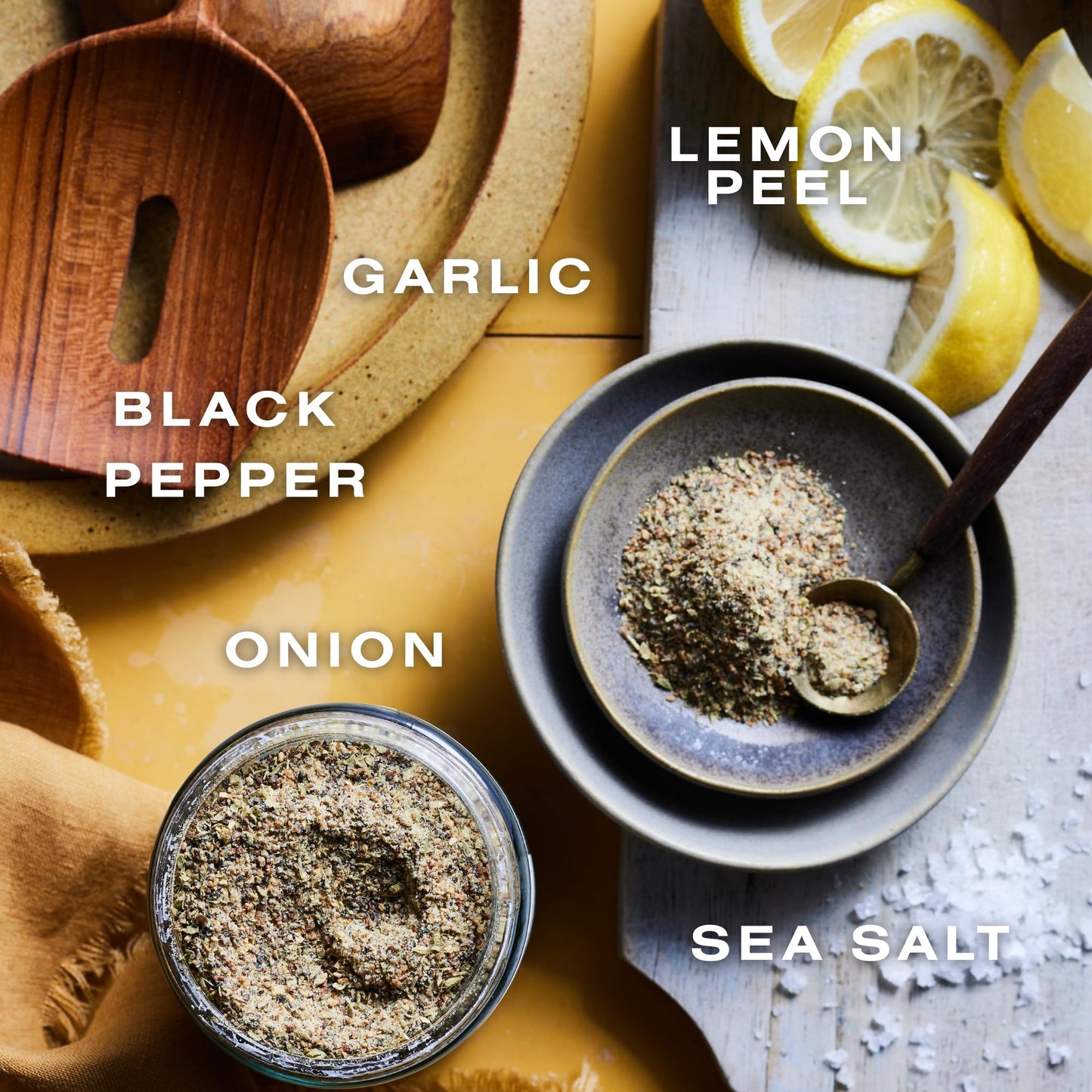 Dalkin & Co. Lemon Pepper Chicken Wing Seasoning, Bright Lemon Peel, Black Pepper, Garlic & Onion Blend, Clean Flavor with No Fillers or Additives