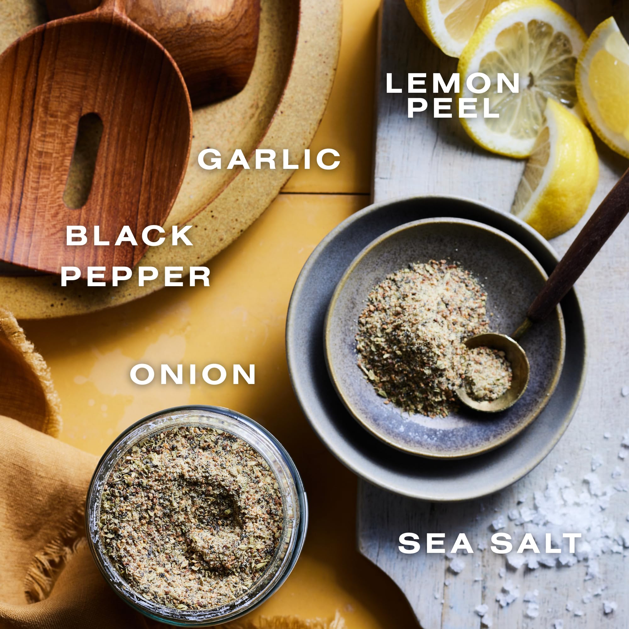 Dalkin & Co. Lemon Pepper Chicken Wing Seasoning, Bright Lemon Peel, Black Pepper, Garlic & Onion Blend, Clean Flavor with No Fillers or Additives