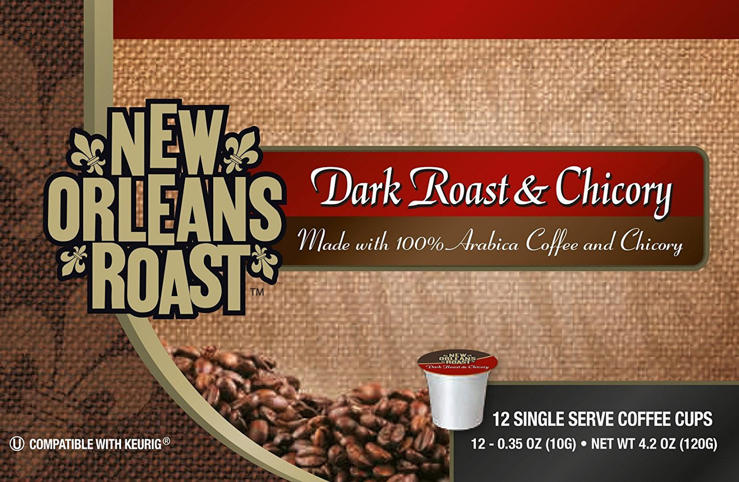 New Orleans Roast Dark Roast & Chicory Single Cups - Pack of 3 - Authentic NOLA Flavor