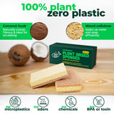 bioGo Biodegradable Kitchen Sponges - Natural Cellulose, Eco-Friendly, Compostable Cleaning Sponges - 24 Pack