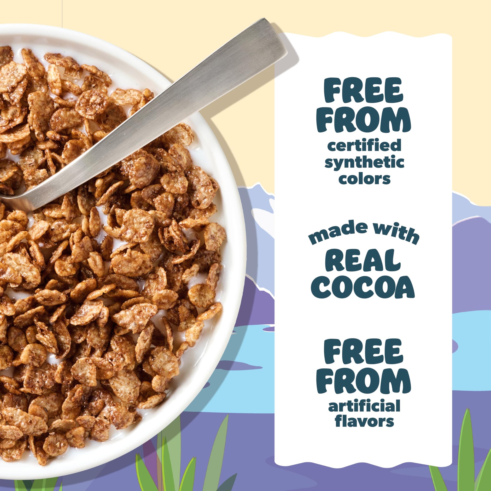 Mom's Best Crispy Cocoa Rice Cereal, Chocolatey Breakfast Cereal Made with Real Cocoa, Natural Flavor, No High-Fructose Corn Syrup, No Artificial