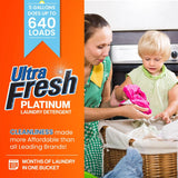 Ultra Fresh Liquid Laundry Detergent, 6X Platinum, 5 Gal, OXY Color Safe Bleach Alt™ - Household Cleaning Supplies and Accessories for Clothing