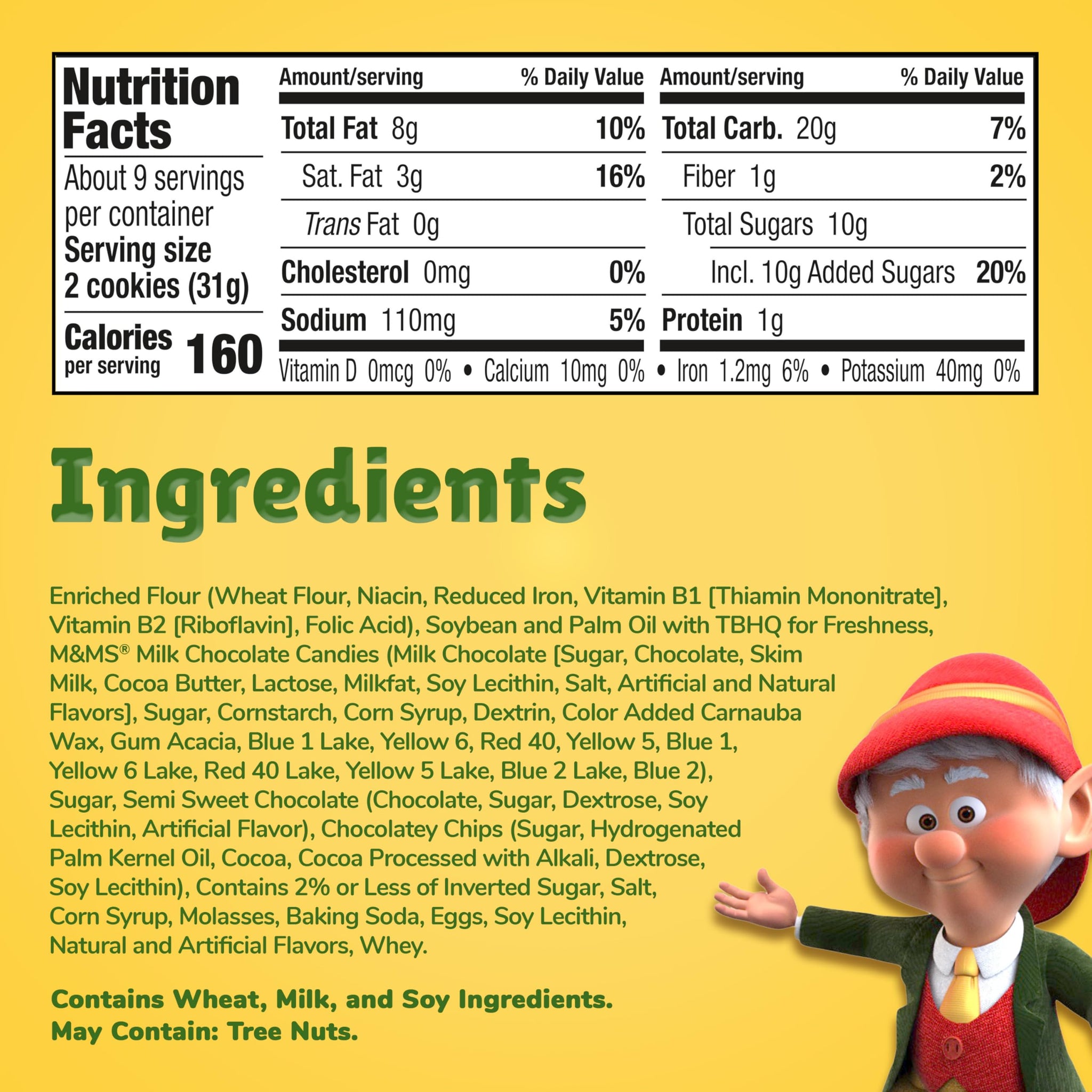 Keebler Chips Deluxe Cookies Rainbow with M&Ms 9.75 Oz