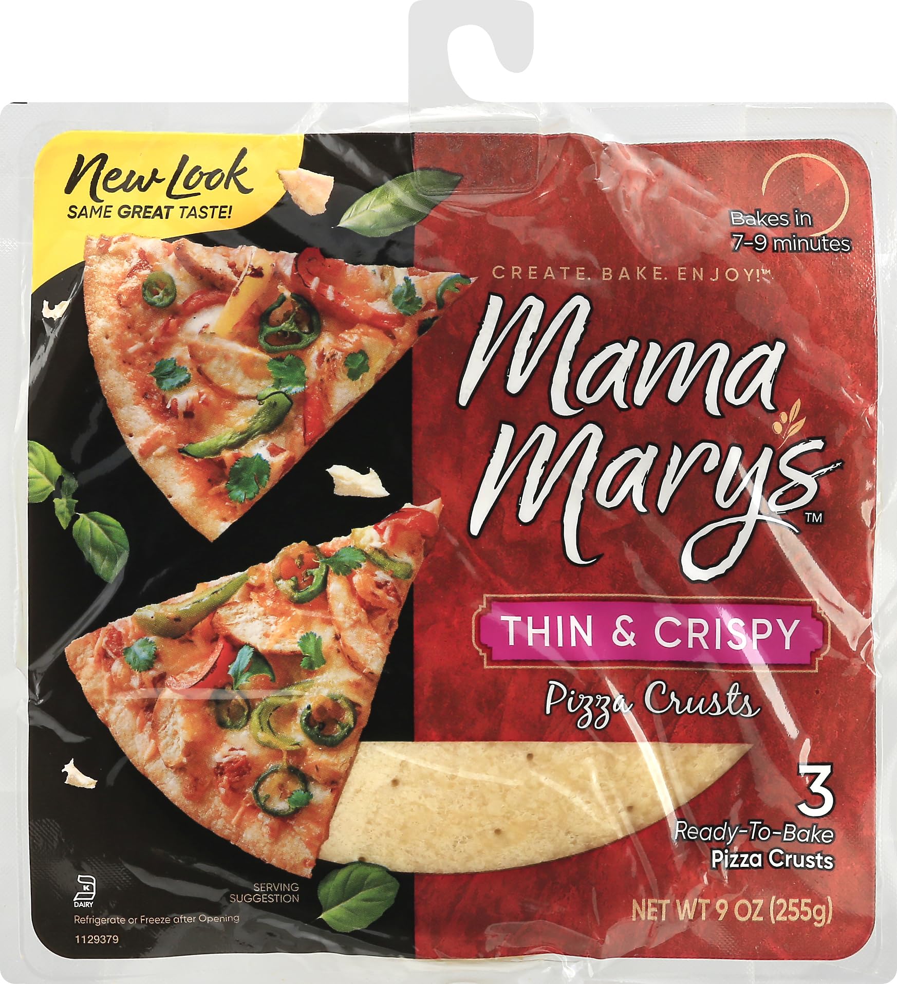 Mama Mary's 7" Thin & Crispy Ready to Bake Pizza Crusts, 3 Count