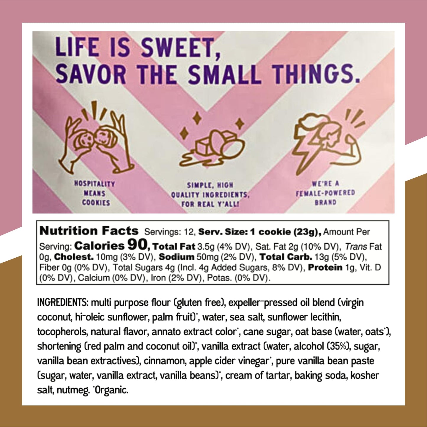 Bell's Reines Gluten Free, Vegan Snickerdoodle Cookies, Soft Gourmet Small Batch, Healthy Snacks, Bakery Fresh 12-Cookie Bag