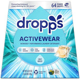 Dropps Activewear Laundry Detergent Pods, Crisp Breeze (64 Count) - Powerful Laundry Pods | Fights Sweat & Body Odors | For Synthetic Workout Clothes