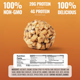 The GFB Dark Chocolate Hazelnut Protein Bites - Gluten Free, Plant Based, Non GMO, Sustainably Made - Ridiculously Tasty, Healthy, Vegan, Protein