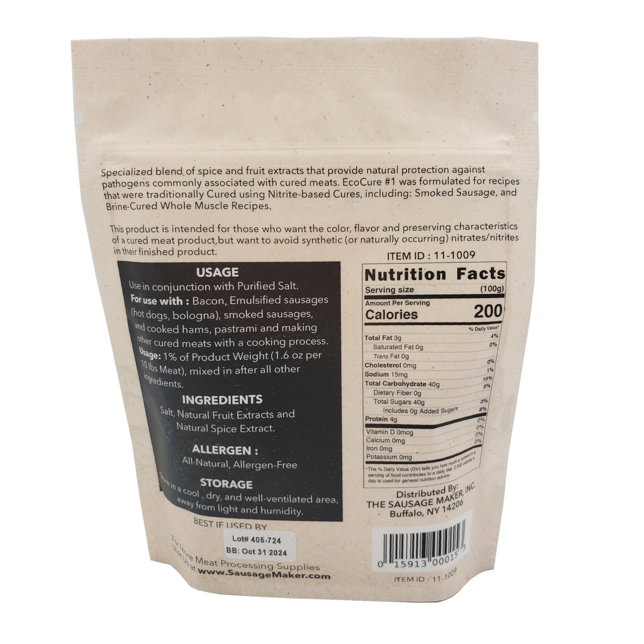 The Sausage Maker EcoCure - Blend of Spice and Fruit Extracts, Provides Natural Protection Against C.Botulinum, L.Monocytogenes and C.Perfrigens, #1