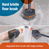 CLEANHOME Tub Tile Scrubber Brush with 3 Different Function Cleaning Pads and 56" Extendable Long Handle-No Scratch for Cleaning Bathroom Kitchen