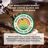 Whole Foods Market, Organic La Mesa Medium-Light Roast Ground Coffee, Cocoa, Almond, Toffee & Lemon, 12 Ounce