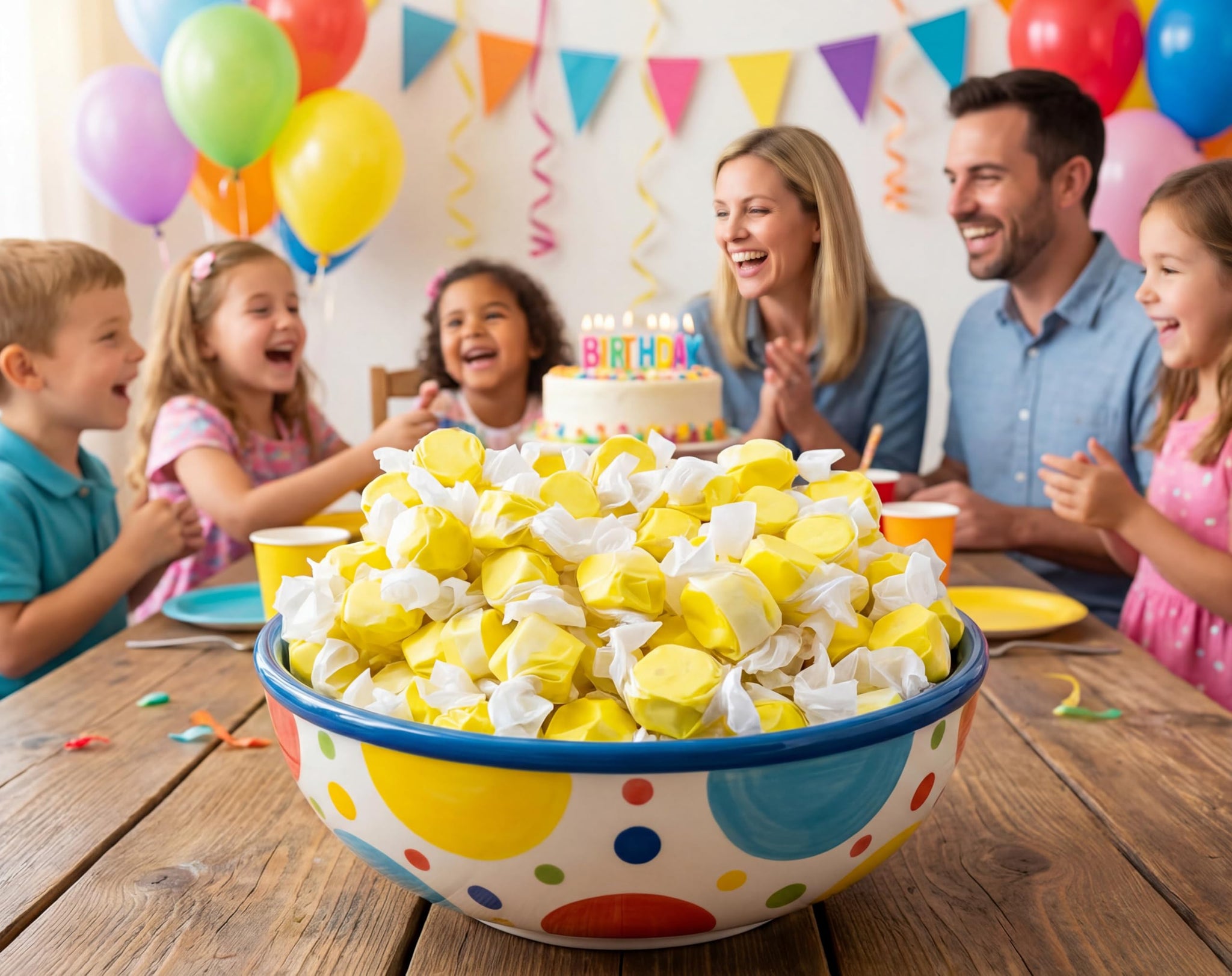 Banana Salt Water Taffy Soft Chewy Candy Classic Banana Flavor, 1.5 lbs of Individually Wrapped Bulk Old Fashioned Boardwalk Treat